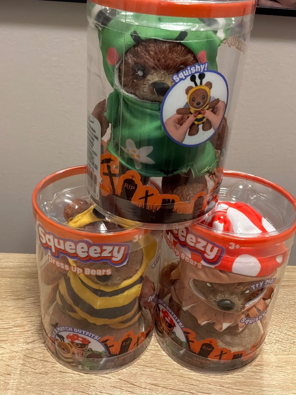 3 Squeeezy Dress Up Bears